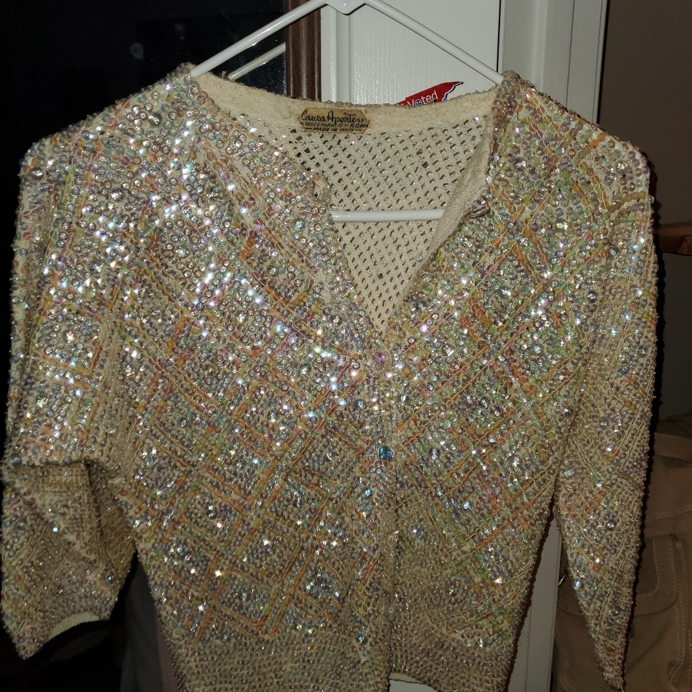 1960's Laura Aponte sequin cardigan